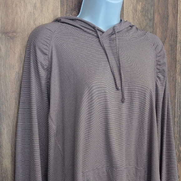 NWT RBX Pink/Gray Stripe Athletic Active Performance Hoodie 2X -814R - Picture 1 of 10